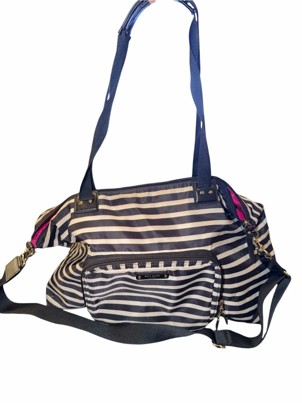 Kate Spade Striped Duffle Bag
